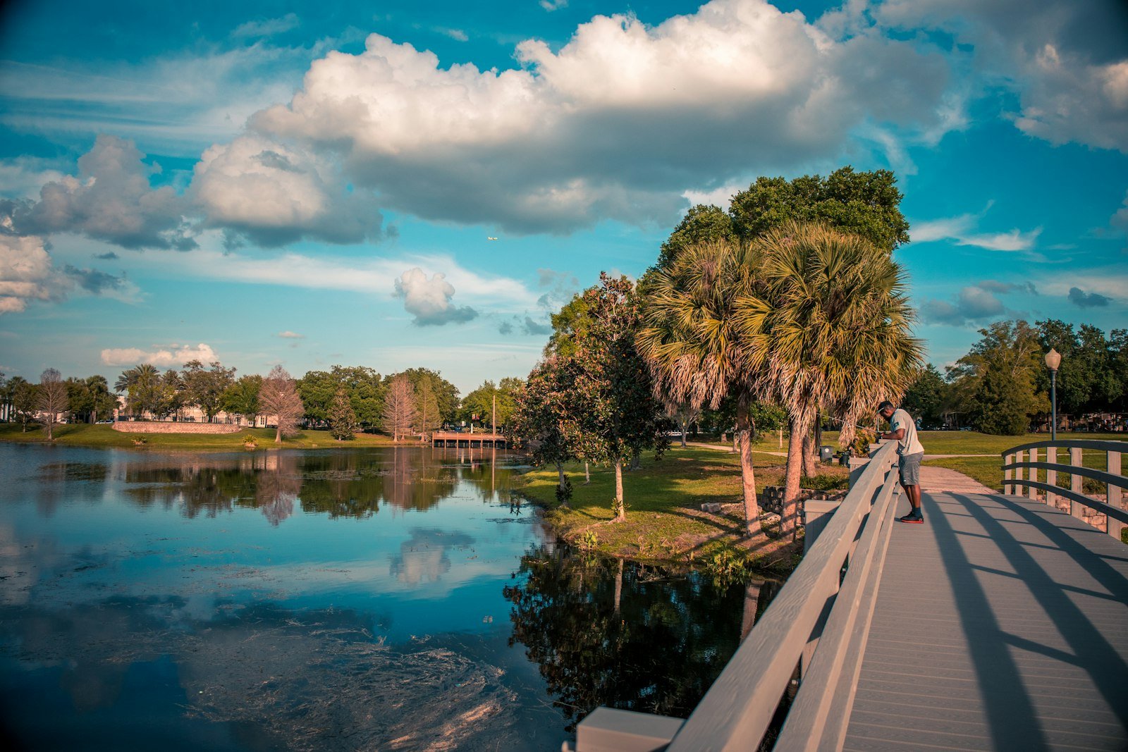 Lakeside boardwalk park in Altamonte Springs, Seminole County, Florida